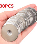 AOKOLL 3/8-inch stainless steel Fender washers, 30 pcs, flat washers with 1-1/2" outer diameter held in hand