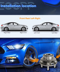 Installation diagram with cars for Two Pack Front And Rear Wheel Hub Bearing Assembly Kit 5 Lug With ABS For Cadillac XTS CTS Buick Regal Allure Lacrosse Malibu Impala And Equinox 2010 2016