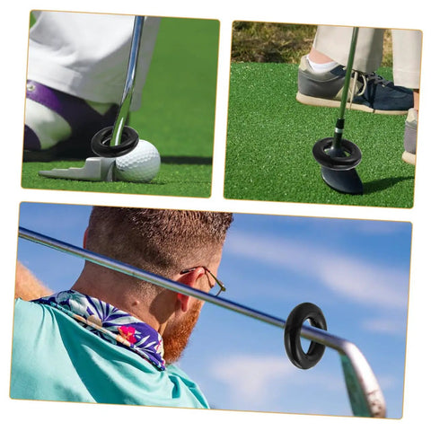 Golf clubs with Two Pack Golf Weighted Swing Training Ring For Stability And Muscle Memory Warm Up Practice Donut Weight Aid.