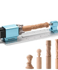 Rotary Module Kit For PROVer XL CNC Router 4030 V1 And 6050 Plus with carved wooden piece and NEMA23 motor on metal base