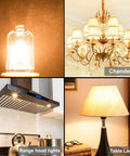 G8 Halogen Bulbs 10 Pack, 20W 120V Bi Pin Xenon JCD Type in chandeliers, range hood lights, and table lamps, warm glow.
