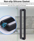 Door Pull Handle For Barn Doors, Modern Black Matte Push Pull Hardware, Slick Dope Look For Wood Doors, 29 Inch Length