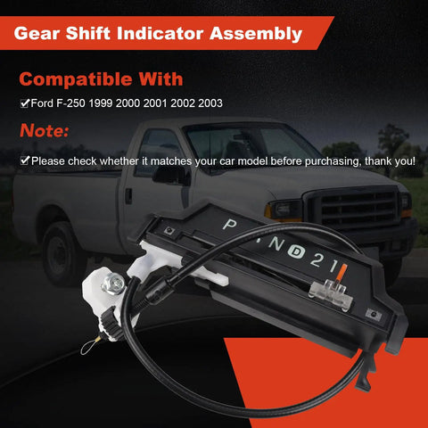 Ford F 250 Gear Shift Indicator Cable Replacement for 1999 2000 2001 2002 2003 shown with truck background