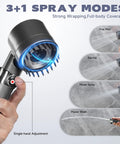 Gray Filtered Shower Head With High Pressure Handheld And Four Removable Spray Modes, 3 Stage Filtration Removes 99 Percent Hard Water Impurities, Rust Resistant ABS Shower Head For Power Washing Tub Tile And Pet Bath Cleanup
