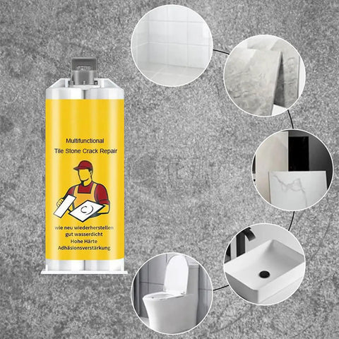 Fast Set Tile Repair Kit For Ceramic Porcelain Floors And Walls That Fix Cracks Chips And Gaps With Easy Beginner Friendly Glue bottle