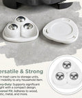 12pcs Self Adhesive Furniture Casters ABS Steel 360 Degree, heavy-duty tri-caster design for versatile mobility on surfaces.