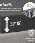 Grounding Sheets Queen Size With 10 Percent Silver Fiber And 90 Percent Organic Cotton fitted sheet deep pocket close-up