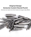 Brogue Style Leather Hole Punches 5 Hole Puncher For DIY Leatherwork Handy Perforating Round Stitching Tools pile