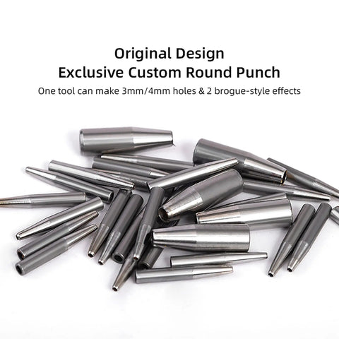 Brogue Style Leather Hole Punches 5 Hole Puncher For DIY Leatherwork Handy Perforating Round Stitching Tools pile