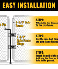 Installation guide for Heavy Duty Gate Drop Rod for Chain Link Fences One And Three Eighths Inch OD Frame Black Powder Coated