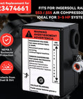Air Compressor Pressure Switch 100/135 PSI With Built-In Unloader Valve 3/8 NPT Replacement For SS3 SS4 SS5 shown with warnings
