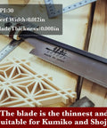 Dozuki Dovetail Pull Saw 8 Inch Ultra Thin 0.008 Inch Blade For Fine Woodworking shown with geometric woodwork piece.