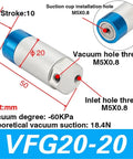 Mechanical Arm Gripper Cylinder With Pneumatic Vacuum Suction Cup Single-Action 20-20 And 30-20 Workhorse For Industrial VFG20-10-VP