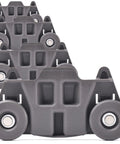Four Pack Upgraded Lower Dishwasher Wheel Replacement Set with durable roller wheels and carbon steel screws in a row