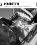 Precision PDS Shock Heim Joint Press Tool Bearing Replacement Kit For 2024 To 2025 XC W Exc Dirt Bikes close-up on shock bearing installation.