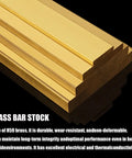 Solid Brass Flat Bar 500mm Long With 2mm Thickness And 5mm To 40mm Width Range, One Piece, Heavy Duty Metal Stock For DIY and Industrial Use