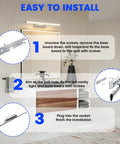 Installation guide for 22 Inch Dimmable LED Vanity Light For Bathroom With Three Color Temperature Options 3000K 4000K 6000K Remote