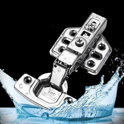 Stainless Steel Hydraulic Cabinet Door Hinge With Quiet Buffer Damping Soft Close Action, 304 stainless steel, water splash