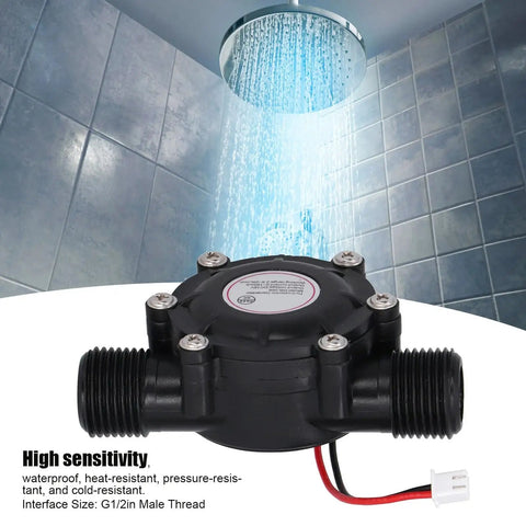Micro Hydro Generator Shower Head With Water Turbine 20VAC Output Temperature Sensor Portable Water Powered Charger