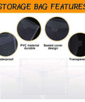 Stamp and die storage bags, 20-pack (Amazon); PVC waterproof material with sealed transparent covers.