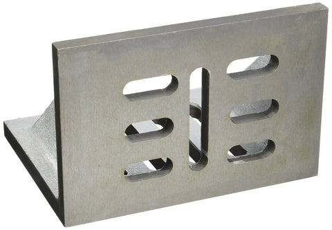 Slotted Angle Plate 10 By 8 By 6 Inches Webbed For Machining Layout And Inspection Heavy Duty Workhorse Cast Iron Fixture With Precisely Ground Edges For Machinists High Tensile Cast Iron Construction For Longevity And Precision