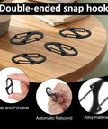 20 Pack Heavy Duty Zipper Clips Anti Theft Carabiner Clips For Backpacks Luggage And Purses With Double Sided Spring Lock