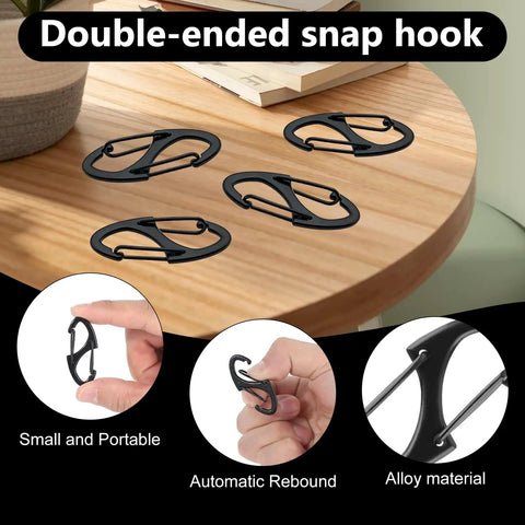 20 Pack Heavy Duty Zipper Clips Anti Theft Carabiner Clips For Backpacks Luggage And Purses With Double Sided Spring Lock