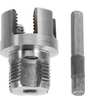 Mikinona Universal PPR Pipe Threading Tool Electric Drill Driver, steel chaser and connector for durable pipe threading.