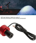 HD 2MP Electronic Eyepiece For Telescopes And Microscopes With USB Port 1.25 Inch Digital Eyepiece Camera in red with cable