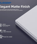 3-Gang Screwless Sleek Decorative Wall Plate Mid-Size Unbreakable Thermoplastic Faceplate Cover For Decorator Receptacle Outlet Switch UL Listed Matte White 10 Pack corner detail with matte finish and resistance features.