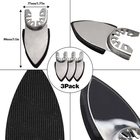 246 Piece Oscillating Tool Sanding Pad Kit With 3 Multitool Pads And 3 Finger Pads Includes 120 Finger Sandpapers and 120 Triangle Sandpapers Grit Range 60 to 320 for Wood Plaster Metal and More Works With Most Tools