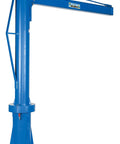 Rock Solid Transportable Jib Crane Featuring Smooth Friction Brake Design, blue steel, 1000 pound capacity, for warehouse use.