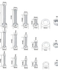 720 Piece Nuts And Bolts Kit With Carbon Steel M3 M4 M5 Screws Nuts And Washers In Cross Pan Head Machine Screws Set dimensions