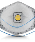 Front view of P95 NIOSH Approved Particulate Respirator with Nuisance Organic Vapor Relief Exhalation Valve Pack of 10