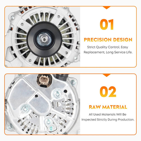 Alternator Replacement For Jeep Grand Cherokee 4.7L V8 1999 2000 And Dodge Durango 4.7L V8 2000 Dakota 4.7L V8 2000 front close-up