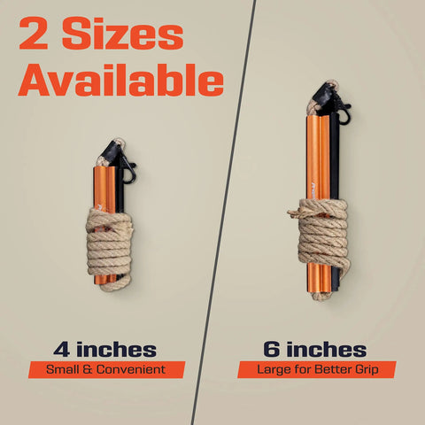Two sizes of All In One Flint And Steel Fire Starter Kit With Ferro Rod Waterproof 36 Inch Wick Rope Steel Striker shown