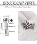 Shop Beef M3x0.5 Metric Shoulder Bolts Forged From Premium 304 Stainless Steel With Deep Hex Socket Drive 4Mm Shaft And 6Mm Length For Heavy Duty Machinery Builds showing dimensions and details of 26 pcs.