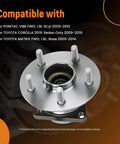 Rear Wheel Hub And Bearing Assembly Beefed Up For Pontiac Vibe 2009 2010 Toyota Corolla 2009 2019 Toyota Matrix 2009 2014 1 8L With Abs Rear Left And Right 5 Bolt 4 Bolt Square Flange Fwd
