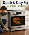 Heavy Duty Range Leveling Feet Risers Four Pack Stove Leg Extensions Adding three quarter inch lift to a stove.