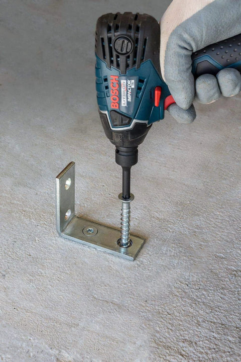 Installation of THDB25234CS Titen HD 1/4 Inch By 2-3/4 Inch Zinc Plated Countersunk Head Heavy Duty Screw Anchor in concrete