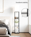 Space Saving Floor Lamp With Shelves, Modern Corner Shelf Lamp With 3 Color Temperature LED, 9W 800-Lumen Bulb in bedroom corner