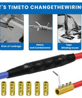 15 Piece Wire Connector Nut Kit For 10-6 AWG Cables, 80A Quick Wiring Terminal And Circuit Connector Set With Screws