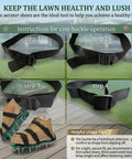 Instructions on using Heavy Duty Lawn Aerator Shoes With Upgraded Adjustable Buckle Straps for deep spike aeration, shown in steps.