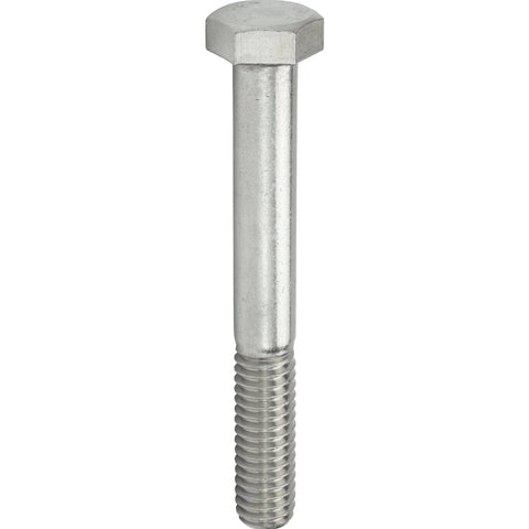 Hex head cap screw bolt, 3/8-16 x 5, stainless steel 304, partially threaded, external hex drive