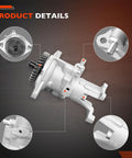 Angled side view of 904-810 gear-driven mechanical vacuum pump in silver with mounting flange.