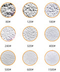 Rock Solid 5 Inch 8 Hole Zirconia Alumina Sanding Discs With Hook And Loop Adhesive for Random Orbital Sanders assorted grit samples 80 to 1500.