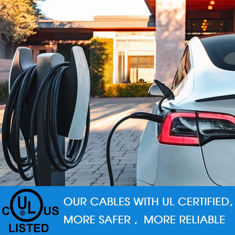 Heavy Duty 100 Ft 10/4 SJOOW Cord Cable Waterproof Oil Resistant Power Wire For Generators And Motors No Cap Just Dang Tough Wiring Built Different For Rough Outdoor Jobs Ahead connected to an electric vehicle charger.