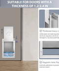 Heavy Duty Dog Door With Three Flap Design And Rust Proof Aluminum Frame providing smooth access for pets, suitable for doors 1.2-2.4 in thick.