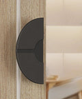 Side view of Double Sided Sliding Door Handle Round Solid Metal Push Pull Knob For Home Garage Wine Cellar Closet Easy Install.