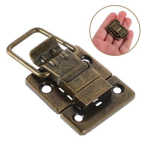 Two Pack Vintage Style Metal Toggle Latch Set For Boxes And Containers Coffee Color Iron Jewelry Case Lock Easy Install Versatile